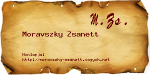 Moravszky Zsanett névjegykártya